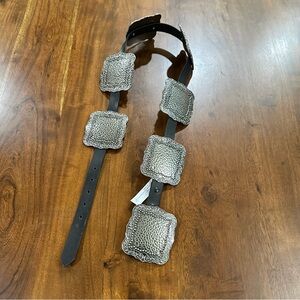 R Cinco Ranch RCR Signature Square Concho Black Belt Women’s Size XL